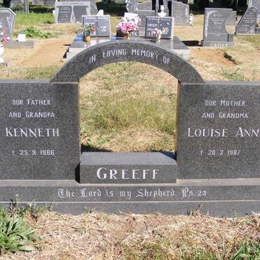 GREEFF Kenneth -1986 &amp; Louise Ann -1987 