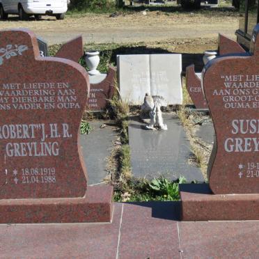 GREYLING J.H.R. 1919-1988 &amp; S.J. 1925-2015
