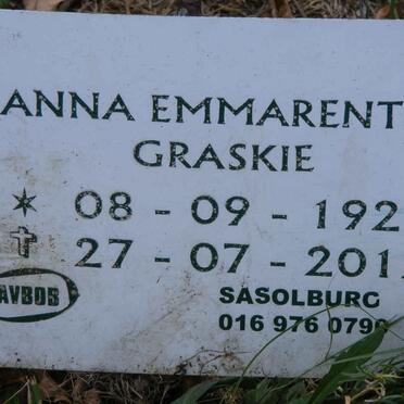 GRASKIE Anna Emmarentia 1929-2012