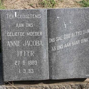 HEFER Annie Jacoba 1889-1963