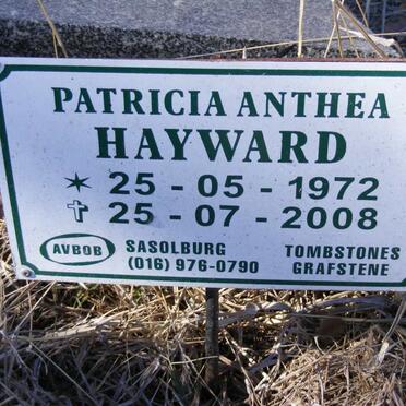 HAYWARD Patricia Anthea 1972-2008