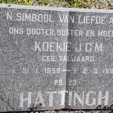 HATTINGH J.C.M. nee TALJAARD 1959-1986