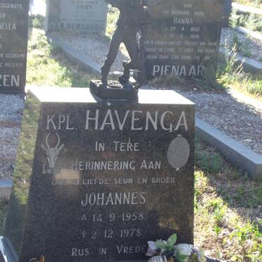 HAVENGA Johannes 1958-1978