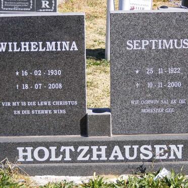 HOLTZHAUSEN Septimus 1922-2000 &amp; Wilhelmina 1930-2008 