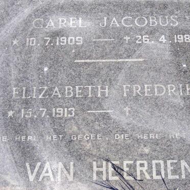 HEERDEN Carel Jacobus, van 1909-1980 &amp; Elizabeth Fredrika 1913-