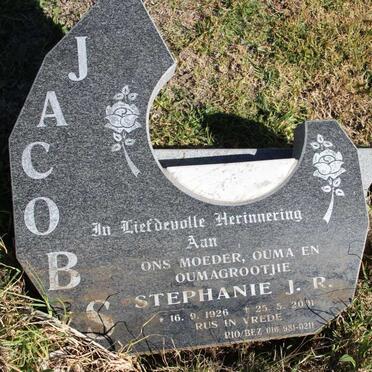 JACOBS Stephanie J.R. 1926-2001