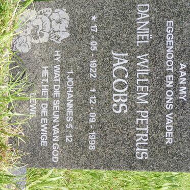 JACOBS Daniël Willem Petrus 1922-1998