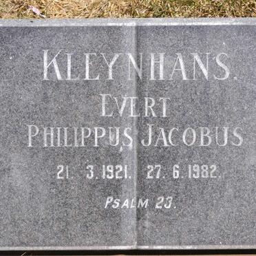 KLEYNHANS Evert Philippus Jacobus 1921-1982