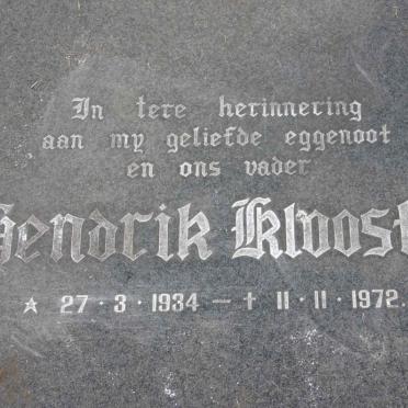 KLOOSTER Hendrik 1934-1972