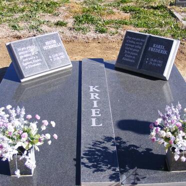 KRIEL Karel Frederik 1931-1997 &amp; Hester Petronella 1935-1987 