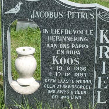 KRIEL Jacobus Petrus 1936-1997