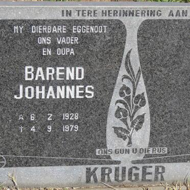 KRUGER Barend Johannes 1928-1979