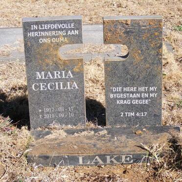 LAKE Maria Cecilia 1917-2015