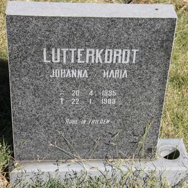 LUTTERKORDT Johanna Maria 1935-1983
