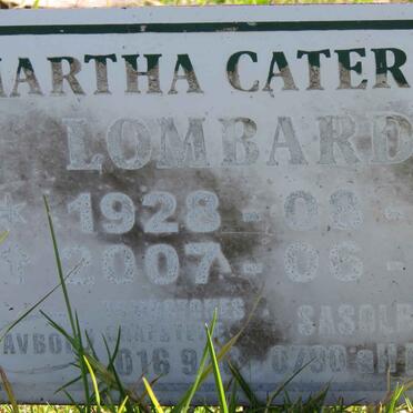 LOMBARD Martha Caterina 1928-2007