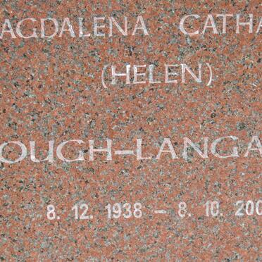 LANGANKE Helmut 1937-1996 &amp; Magdalena Catharina HOUGH 1938-2000 