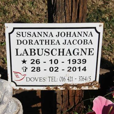 LABUSCHAGNE Susanna Johanna Dorathea Jacoba 1939-2014