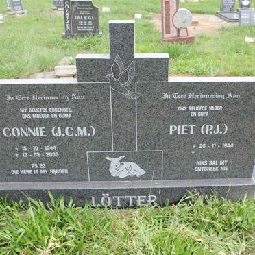 LOTTER P.J. 1944 &amp; J.C.M. 1944-2003