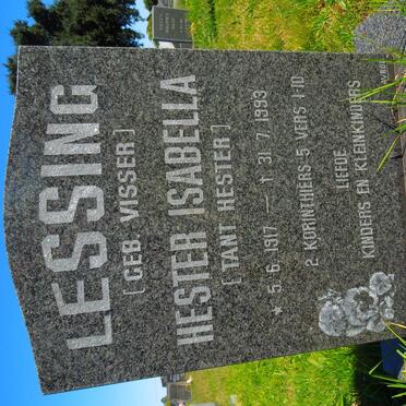 LESSING Hester Isabella nee VISSER 1917-1993