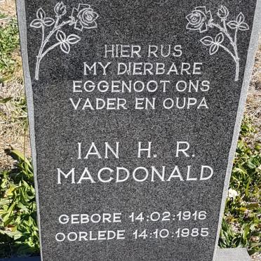 MACDONALD Ian H.R. 1916-1985