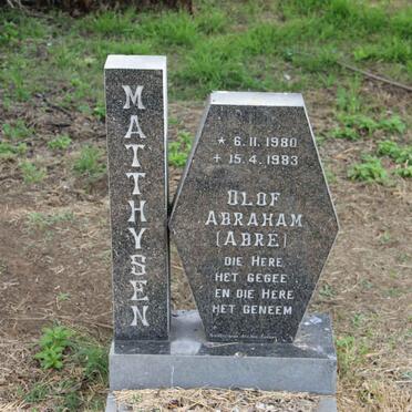 MATTHYSEN Olof Abraham 1980-1983