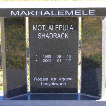 MAKHALEMELE Motlalepula Shadrack 1963-2009