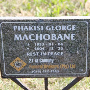 MACHOBANE Phakisi George 1933-2004