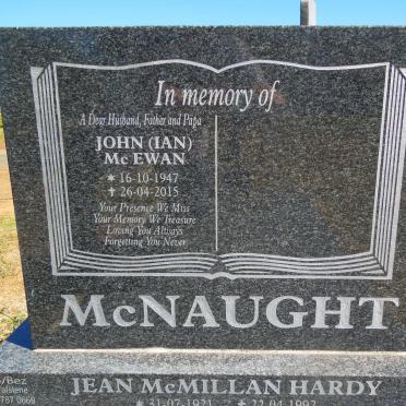 McNAUGHT John McEwan 1947-2015 :: HARDY Jean McMILLAN 1921-19?2