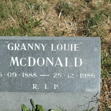 McDONALD Louie 1888-1986