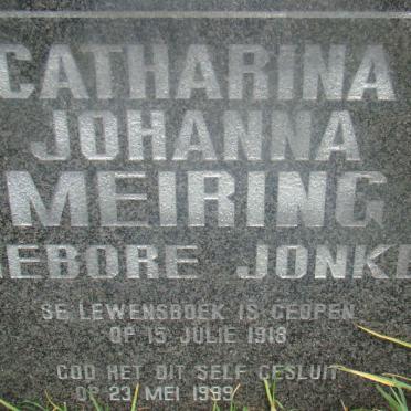 MEIRING Catharina Johanna nee JONKER 1918-1999