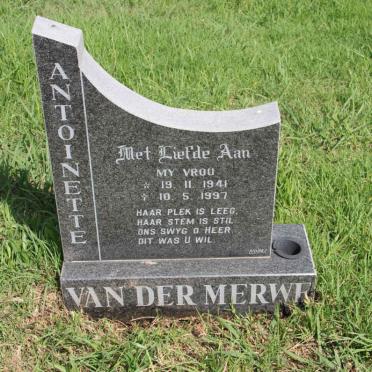 MERWE Antoinette, van der 1941-1997