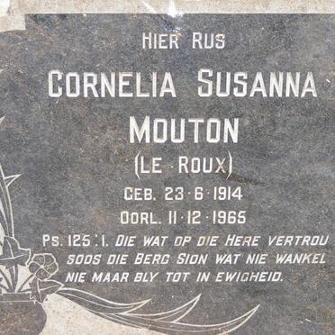 MOUTON Cornelia Susanna nee LE ROUX 1914-1965
