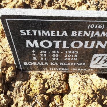 MOTLOUNG Setimela Beanjamine 1945-2018