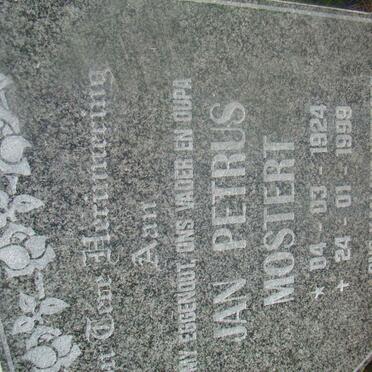 MOSTERT Jan Petrus 1924-1999