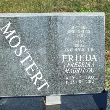 MOSTERT Fredrika Magrieta 1933-2012