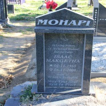 MOHAPI Isaac Makgetha 1968-2008