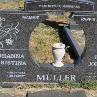MULLER Pieter Johannes 1917-1996 &amp; Johanna Christina 1913-2007