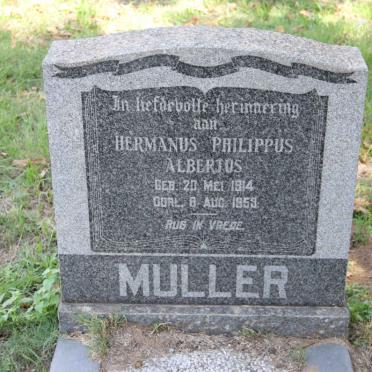 MULLER Hermanus Philippus Albertus 1914-1959
