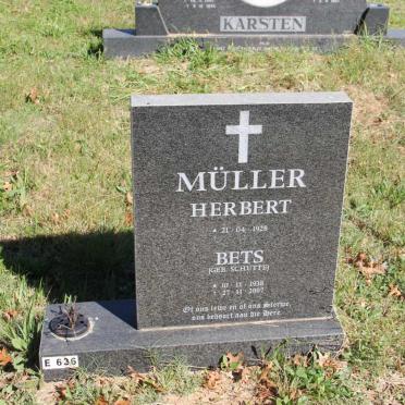 MÜLLER Herbert 1928- &amp; Bets SCHUTTE 1938-2007