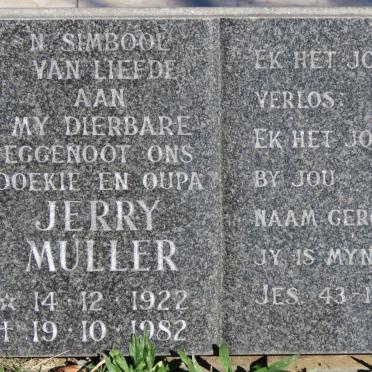 MULLER Jerry 1922-1982 &amp; Jeannetta Delancie 1926-2004