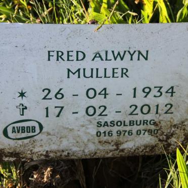 MULLER Fred Alwyn 1934-2012