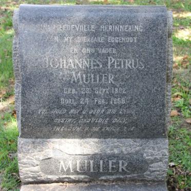 MULLER Johannes Petrus 1892-1955