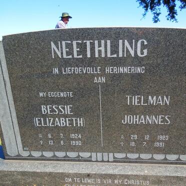 NEETHLING Tielman Johannes 1923-1991 &amp; Elizabeth 1924-1990