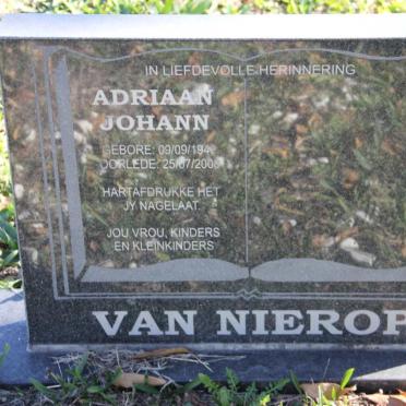 NIEROP Adriaan Johann, van 1946-2008