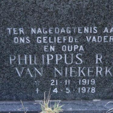 NIEKERK Philippus R.F., van 1919-1978