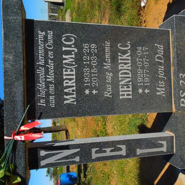 NEL Hendrik C. 1929-1977 &amp; M.J.C. 1933-2015