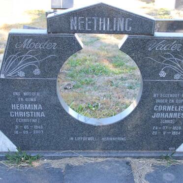 NEETHLING Cornelis Johannes 1928-1994 &amp; Hermina Christina 1940-2007