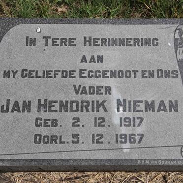 NIEMAN Jan Hendrik 1917-1967