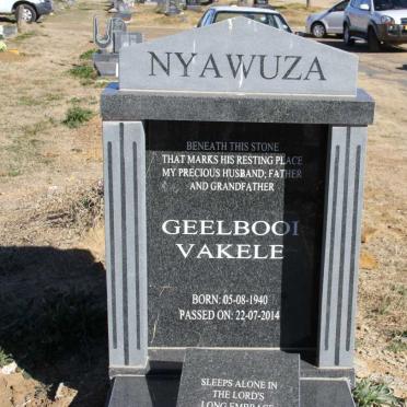 NYAWUZA Geelbooi Vakele 1940-2014