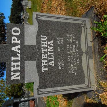 NHLAPO Thethu Alina 1952-2012